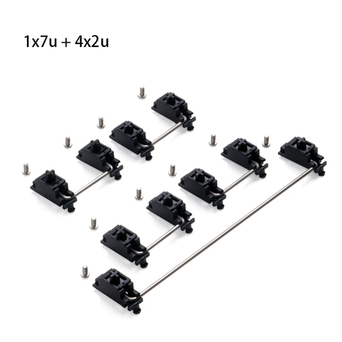 Stabilisateurs de carte PCB d'origine à visser montés sur carte PCB axe Satellite 7u 6.25u 6u 2u pour touches de modificateur de clavier mécanique ► Photo 1/6