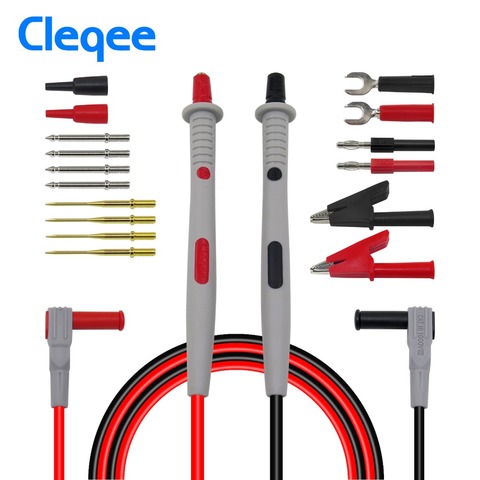 Cleqee P1503B sondes multimètre avec pince crocodile aiguilles remplaçables Kits de fils de Test pour palpeur de câble multimètre numérique ► Photo 1/6