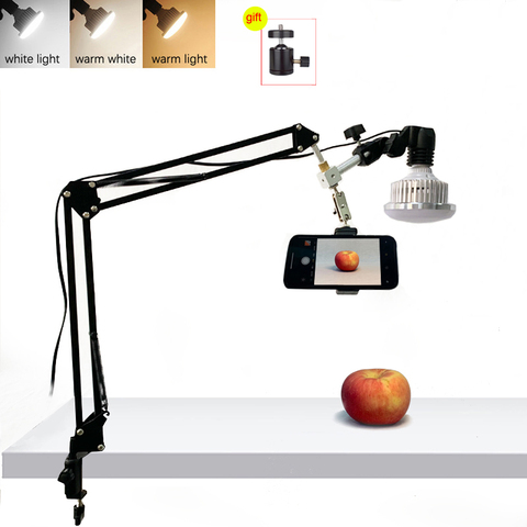 Photographie Photo Studio 35W LED lumière de remplissage avec Suspension bras support Kits de support pour téléphone de bureau Photo vidéo prise de vue ► Photo 1/6