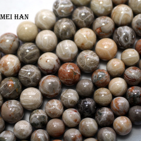 Perles rondes en pierre de chrysanthème grise naturelle, pour la fabrication de bijoux, vente en gros, 8mm 12mm ► Photo 1/3