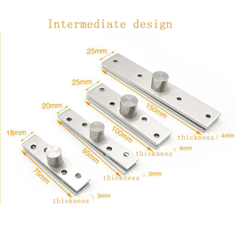 360 degrés axe rotatif 75/100 / 150mm charnière rotative positionnement axe porte supérieure et inférieure caché pivot charnière acier inoxydable ► Photo 1/6