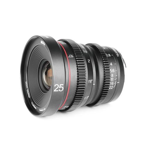 Meike 25mm T2.2 objectif de mise au point manuelle à grande ouverture pour Olympus Panasonic M43/pour monture Fujifilm X/pour appareil photo Sony ► Photo 1/6