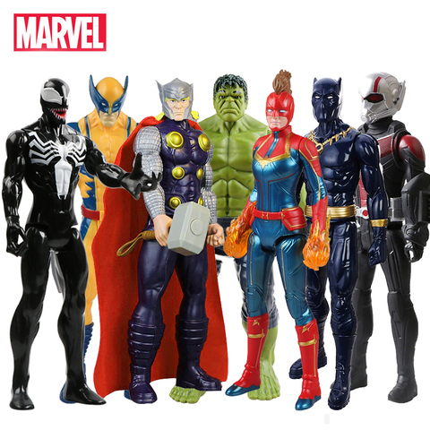 Figurine d'action Marvel Avengers, 30 cm, pour enfant, jouets, modèles Venom, Hulk, Black Panther, Ant Man, Captain America, Wolverine et Thanos ► Photo 1/6