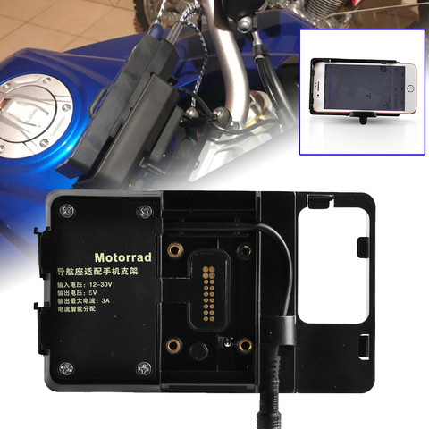 Pour BMW R1200GS R1250GS LC R1200 R1250 R 1200 1250 GS ADV LC aventure moteur Support monture de Support téléphone portable USB charge ► Photo 1/6