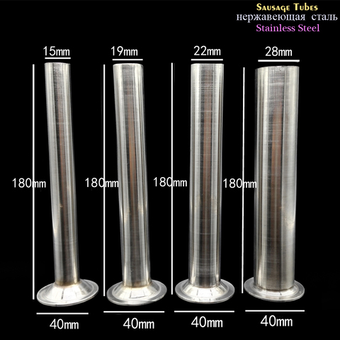 4 pièces en acier inoxydable alimentaire de qualité sûre saucisse remplissage Tubes entonnoirs buses pièces de rechange pour notre fabricant de saucisses 6679 ► Photo 1/4