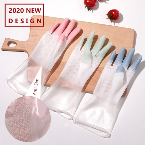 Gants de nettoyage de cuisine, en Silicone, pour la vaisselle, lavage de la vaisselle, pour la toilette, cheval, nouvelle collection 2022 ► Photo 1/6