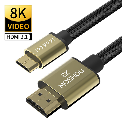 Mini câble HDMI vers HDMI MOSHOU 8K @ 60Hz 4K @ 120Hz ► Photo 1/6