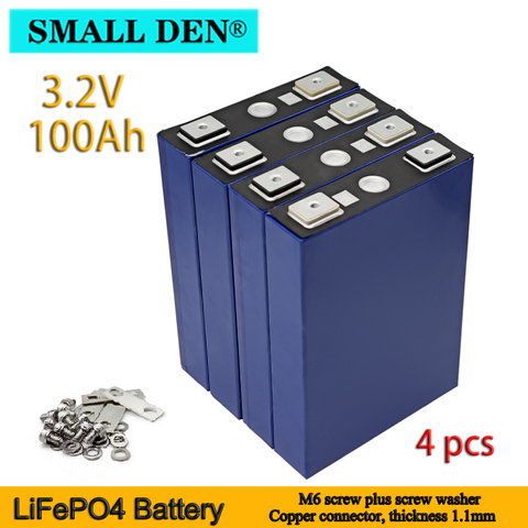 4 batteries LifePO4 3.2v 100Ah 3C, décharge, utilisé pour onduleur solaire 12V DIY, voiture électrique, voiturette de golf, fabrication marine ► Photo 1/6