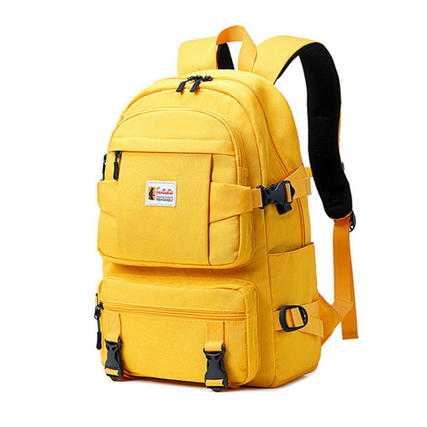 Sac à dos pour enfants, sac à dos jaune tendance, grand sac d'école Oxford étanche pour filles, cartable pour garçons et adolescents ► Photo 1/6