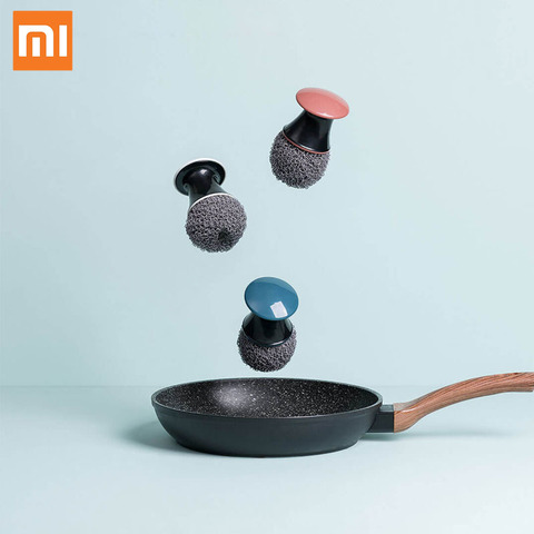 Xiaomi Nano Pot brosse ménage avec poignée Pot de lavage brosse cuisine nettoyage brosse nettoyage cuisine outil ► Photo 1/5