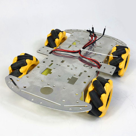 Kit de Robot roue 4x4 Mecanum, roues omnidirectionnelles, châssis de voiture intelligent ► Photo 1/6