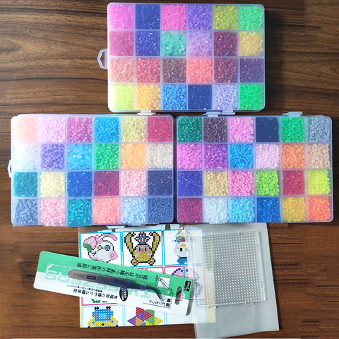 2.6mm Hama perles 72 couleurs perles de fer bricolage jouet perler perles de fer Kit perles éducation jouet fusible perle Puzzle 3D pour les enfants ► Photo 1/6