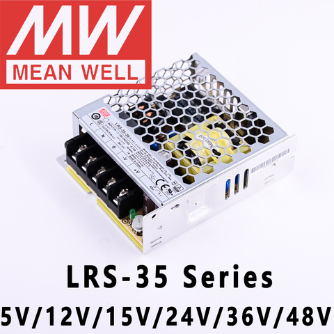 Mean Well – alimentation électrique de commutation, série LRS-35 AC/DC 35W, 5V 12V 24V 48V ► Photo 1/1