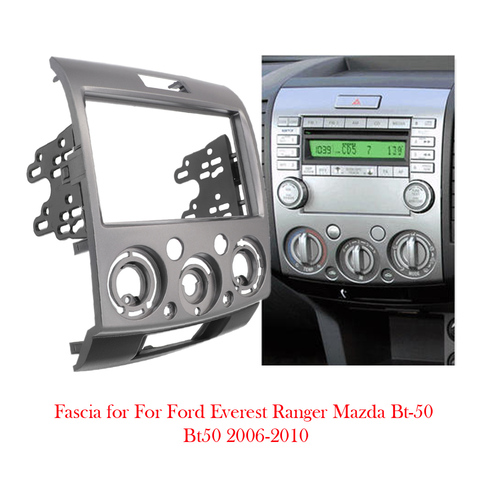 Cadre de Radio stéréo Audio 2din, Fascia pour ord Everest Ranger pour Mazda BT-50 BT50 2006-2010, panneau de DVD, garniture de tableau de bord ► Photo 1/6