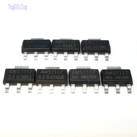 10 PIÈCES IC REG LIN AMS1117 1.2V 1.5V 1.8V 2.5V 3.3V 5V ADJ SOT223 1117 Régulateur de tension LM1117 ► Photo 1/6