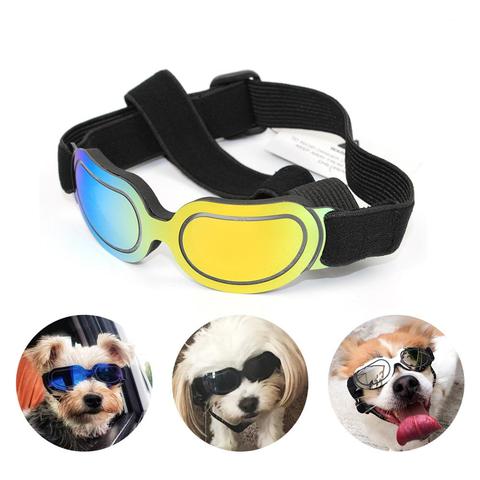 Lunettes de soleil pour chien lunettes réglables pour petit moyen grand chiens chats chiot lunettes de soleil chien lunettes de plein air fourniture de jouets pour animaux de compagnie ► Photo 1/6