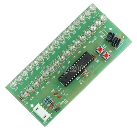 DC 8V-12V 16 LED double canal MCU réglable modèle d'affichage LED VU mètre indicateur de niveau amplificateur Audio musique égaliser Module ► Photo 1/4