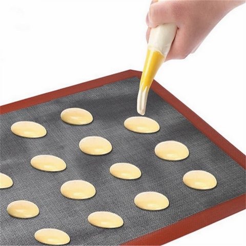 Tapis de cuisson en Silicone perforé revêtement de plaque de four antiadhésif pour Biscuits/pain/macaron/Biscuits outils de cuisine ► Photo 1/6