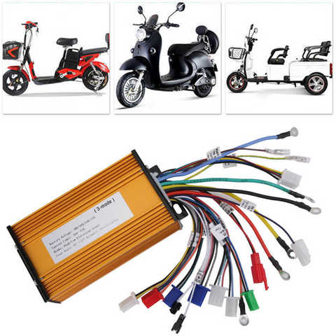 Contrôleur de moteur sans brosse de Scooter électrique de 1000-1500W48/60/64/72/84V pour le contrôleur électrique de vélo de 12 tubes sinusoïdale à trois modes ► Photo 1/6