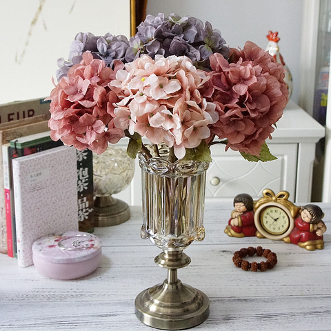 Boîte à fleurs hydrangées britanniques | Matériel européen de petite branche, accessoires de décor de maison mariage maison, fleurs artificielles de bricolage manuel ► Photo 1/5