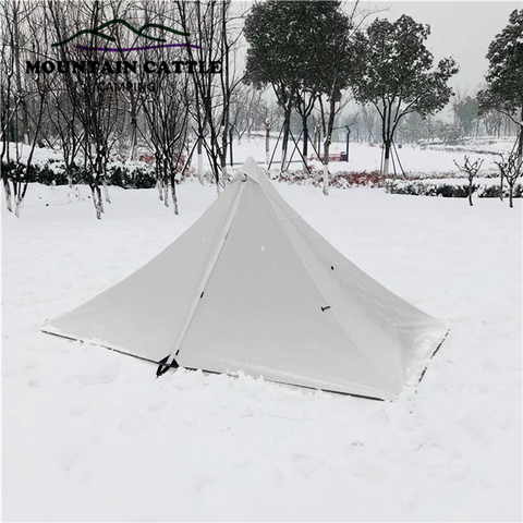 Tente pyramidale ultralégère pour une personne, 4 saisons, étanche, Camping, randonnée, voyage, auvents d'extérieur, protection solaire ► Photo 1/6