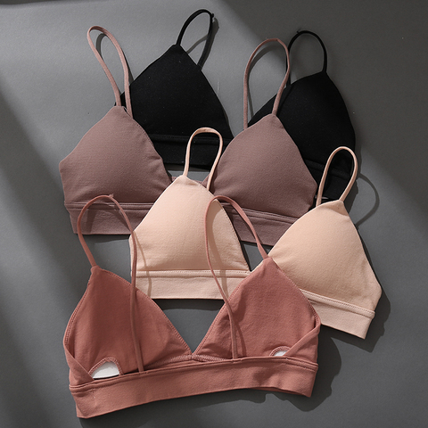 Femmes sans fil débardeur intimes Sexy haut court Lingerie sans couture Push Up brassière rembourré femme dos nu Camisole pour les filles ► Photo 1/6