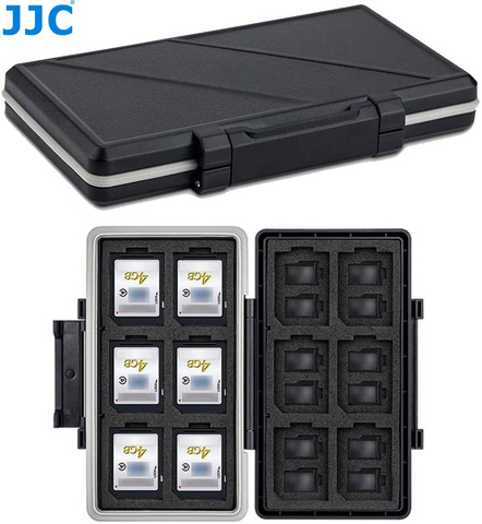 JJC 36 emplacements étuis de carte mémoire organisateur de stockage pour 12 cartes SD SDHC SDXC + 24 cartes Micro SD TF MSD pour appareil photo sans miroir DSLR ► Photo 1/6
