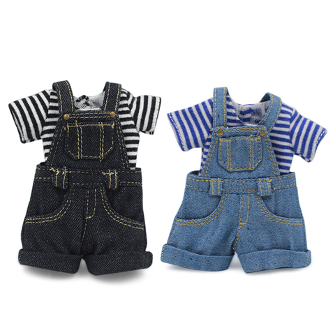 Livraison gratuite Blyth Poupée Sangle salopette shorts noir et bleu ► Photo 1/6