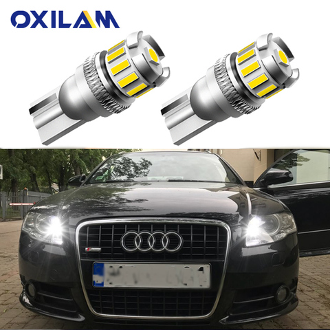 Éclairage d'intérieur pour Parking, 2 pièces W5W T10 lampe à LED Canbus, pour Audi A3 A4 A6 A5 8p B6 B8 B7 B5 C6 S3 S4 RS3 TT Quattro Q5 Q7 100, 300 ► Photo 1/6