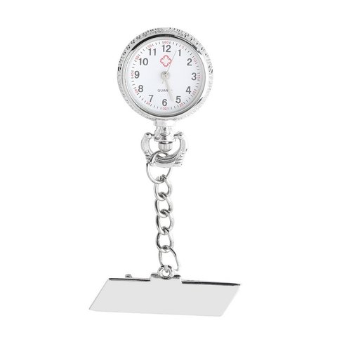 Acier inoxydable ceinture infirmière montre de poche cadran Quartz infirmière montre poitrine Table accessoires 2022 ► Photo 1/6