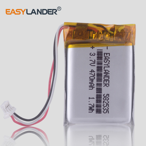 3.7V 470mAh 602535 Rechargeable li polymère batterie pour GPS MiVue 366 368 388 Mio 358P 658p papago HP F210 F300 F200 voiture DVR ► Photo 1/4