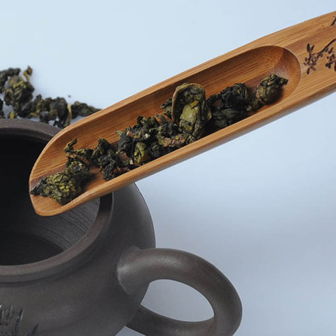 Cuillère à thé en bambou naturel, Kongfu chinois pelle à thé, cérémonie en forme de poisson, accessoires de thé ► Photo 1/6