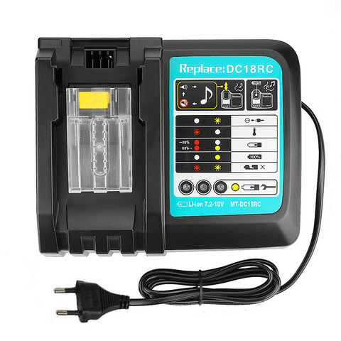 Chargeur de batterie pour Makita 14.4V 18V BL1830 Bl1430 DC18RC DC18RA prise ue 1 pièces adaptateur USB pour votre téléphone livraison gratuite ► Photo 1/6