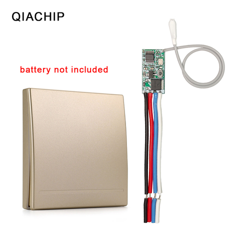 QIACHIP – interrupteur de télécommande sans fil 433Mhz 3.6V 12V 24V 1CH, récepteur RF contrôleur émetteur Radio 86 panneau mural ► Photo 1/6