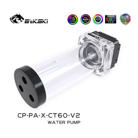 Bykski CP-PA-X-CT60-V2 DDC pompe réservoir cylindrique RGB réservoir 60MM diamètre 60/100/150/200mm boîtier de refroidissement par eau dissipateur thermique ► Photo 1/5