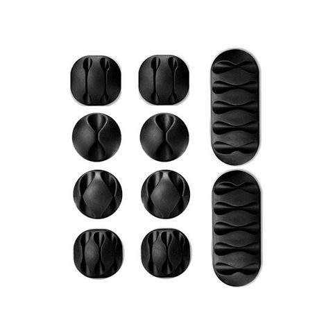 Câble organisateur Silicone USB câble enrouleur bureau bien rangé gestion Clips support de câble pour souris clavier casque fil ► Photo 1/5