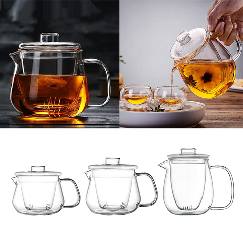 Petite théière en verre 300/450/550ml théière théière avec infuseur amovible ► Photo 1/1