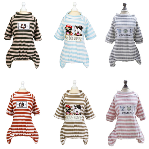 Mignon imprimé chien combinaison été coton vêtements pour animaux de compagnie pour petits chiens Yorkies Shih Tzu salopette pyjamas chiot chat Cosutme perros ropa ► Photo 1/6