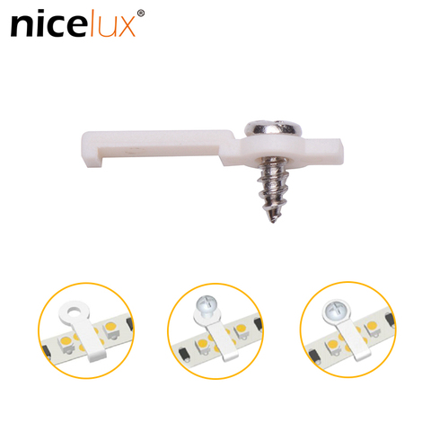 Clips de connecteur en silicone, 20 pièces, pour fixation de 8mm, 10mm, 12mmPCB, Non étanche, pince de support de bande LED 3528 5050 5630, LED ► Photo 1/6