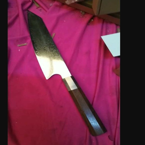 Couteau de chef santoku, damas, couteau de cuisine japonais en acier VG-10, lame vierge, 67 couches ► Photo 1/1