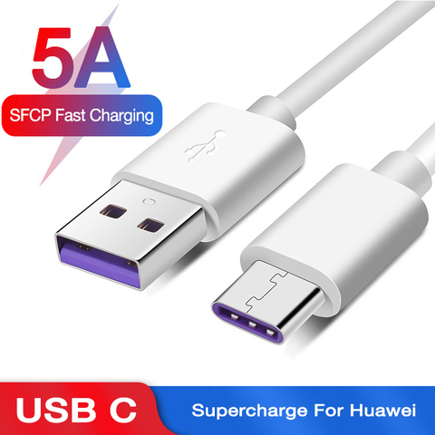 Câble USB type-c 5A Super rapide pour recharge rapide 3.0, cordon de chargeur usb-c pour téléphone Huawei P30 P20 Lite Xiaomi Mi 9 8 Samsung S10 9 ► Photo 1/6