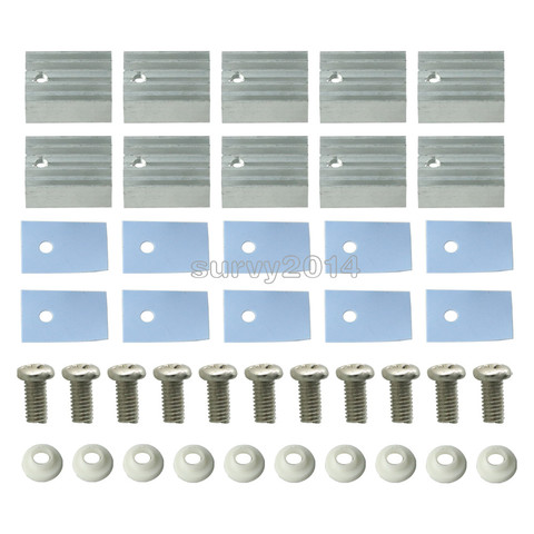 Dissipateur thermique en argent TO-220, 5 pièces, pour régulateur de tension MOSFET ► Photo 1/4