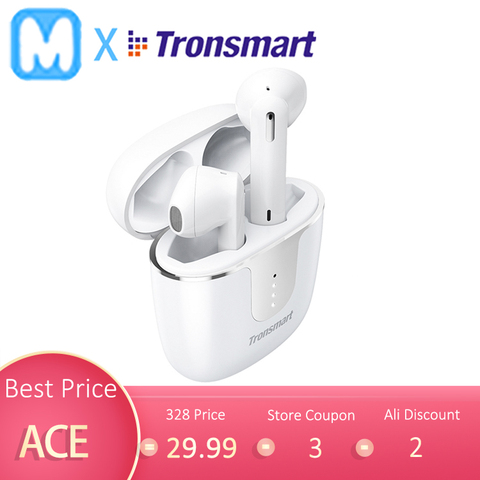 Écouteurs d'origine Tronsmart Onyx Ace TWS Bluetooth 5.0 avec annulation de bruit Qualcomm aptX sans fil 4 micro, 24H de récréation ► Photo 1/6