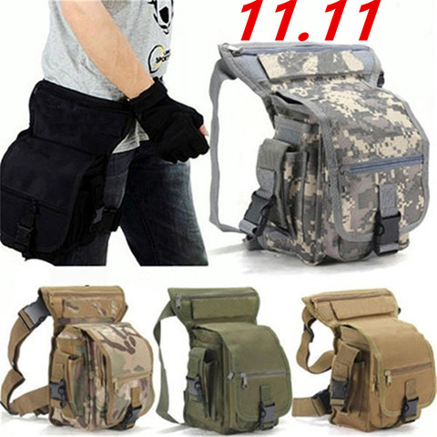 2022Hot ceinture sac mode hommes armée Vintage cuisse sac utilitaire taille Pack poche réglable randonnée mâle taille hanche moto jambe sac ► Photo 1/6