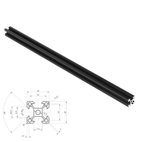 Cadre en aluminium pour profilé en aluminium, fente 200/400/450 noir 2022 V, cadre d'extrusion pour Machine à graver au Laser CNC, travail du bois, bricolage, 5 pièces/lot ► Photo 1/5