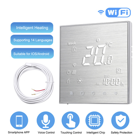 Thermostat de contrôle WiFi et écran tactile pour chauffage de chaudière à gaz ou de l'eau contrôleur de température de chauffage au sol AC 95-240V BHT2000GB ► Photo 1/6