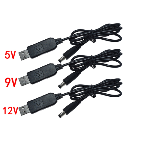 Ligne d'alimentation USB DC 5V à cc 9V / 12V Module de conversion USB câble adaptateur 2.1x5.5mm ► Photo 1/6