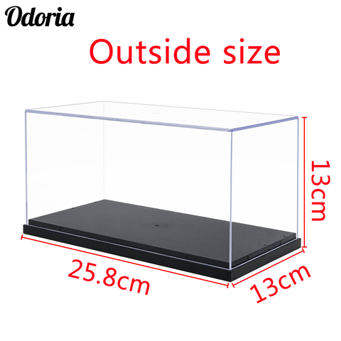 Odoria-boîte 24.8x12x11.5cm présentoir acrylique boîte, Base en plastique, anti-poussière pour figurine d'action, modèle voiture, véhicule, poupées à collectionner ► Photo 1/6