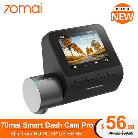 70mai Dash Cam Pro voiture intelligente DVR caméra 1944P GPS ADAS vitesse coordonnées Vision nocturne WiFi DVR commande vocale 24H moniteur de stationnement ► Photo 1/6
