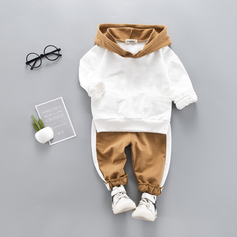 LZH – ensemble de vêtements pour bébés, tenue 2 pièces, sweat à capuche et pantalon, pour nouveau-né, garçon, automne et printemps, 2022 ► Photo 1/5